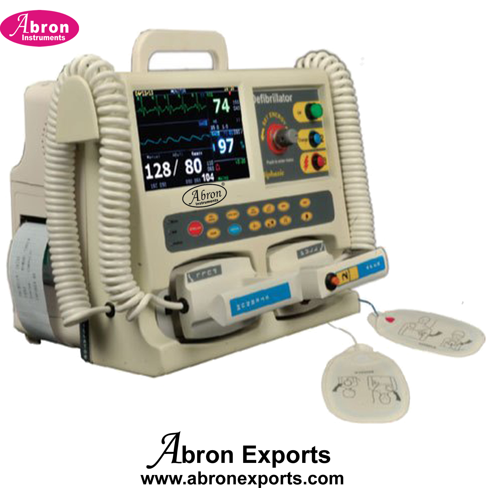 Hospital ICU Defibrillator For Emergency Semi Automatic Surgical Medical Nursing Home Abron ABM-2512DE 